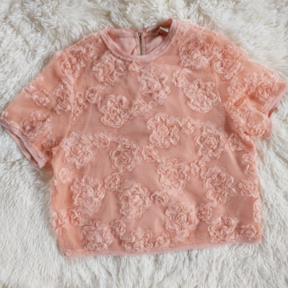 H&M rosy textured top